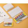 Superior 24 colors Square Solid Watercolor Painting Set With Water Supply Brush Sponge For Drawing Kids Painting