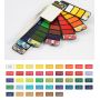 Amazon High Quality 42colors Mini Soild Watercolor Paints Kit For Artist Drawing With Brush Sponge
