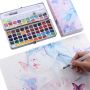 Hot Sale 72 Colors Soild Watercolor Paints Set With Paint Brush For Artist Drawing