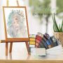 Professional 42 Colors Foldable Solid Watercolor Artist Paint Set With Water Brushes Sponges For Drawing Design