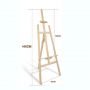 59 inch high adjustable beech or pine wood display sketch easel with poster canvas frame for student and artist