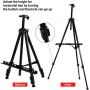 Custom Professional Multifunctional Adult Art Folding Adjustable Painting Easel Stand Set Telescopic Artist Studio Metal Easels