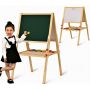 Professional Children Drawing Board Set Double Side Magnetic Wooden Kids Easel