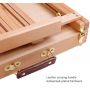 Premium Beechwood Portable Wooden Artist Desktop Drawer Case Table Easel For Tabletop Drawing Painting