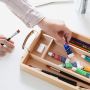 Premium Beechwood Adjustable Wood Tabletop Artist Desktop Storage Easel Case