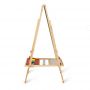 Hot Selling Double-Sided Board Adjustable Standing Kids Easel With Paper Roll Holder