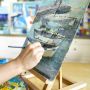 Pack of 10 15x15cm Cotton MDF Canvas Printing Panel For Kids Painting