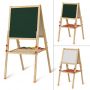 Hot Selling Double-Sided Board Adjustable Standing Kids Easel With Paper Roll Holder