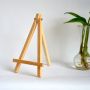 New product 6.25inch mini canvas solid wood line display easel stand mini easel and canvas