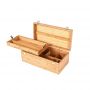 Art Supplies Painters Artists Adjustable Desk Box Easel With Drawer, Natural Box Easel
