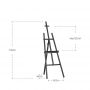 High Quality Black Art Frame Metal Easel,multifunction Painting Display Stand
