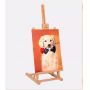 Wholesale art supply mini tabletop art canvas painting wooden easel