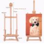 Wholesale art supply mini tabletop art canvas painting wooden easel
