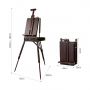Portable beech wood french easel box studio easel stand