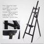 Black Artist pine 145cm wooden painting tripod easel