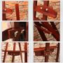 Vintage French pine wood painting drawing stand easel