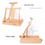 wooden art painting table easel box for kids