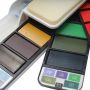 Creative Fan-shaped Watercolor Paint Set Solid Watercolor Sub-assembly Hand-painted Pigment