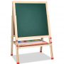 Cheap Price Children Double Side White Green Black Chalk Board Easel With Wooden Stand For Kids Using