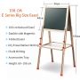 Children Painting Flowers Writing Watercolor Double Side Magnetic Black Chalk Board White Board Easel In Wooden Frame