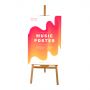 Hot Sale 1.45M Wood Artist Easel Display Stand for Painting
