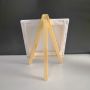 Wholesale 10x10cm Small Easels Set Mini Canvas Easel Stand Wooden Custom Size Easel and Canvas for Display