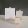 Wholesale 10x10cm Small Easels Set Mini Canvas Easel Stand Wooden Custom Size Easel and Canvas for Display
