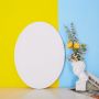 Wholesale Custom Size Cotton Oval Shaped Panels Blank Stretched Canvas with Frame for Artist Painting