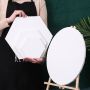2021 New Blank 280g Cotton Custom Shape Mini Round Oval Triangle Shaped Stretched Canvas with Frame