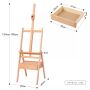 Custom made high quality wooden floor easel with storage box for kids