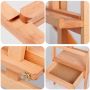Custom made high quality wooden floor easel with storage box for kids