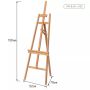 Standing tripod artist's easel natural beech wood folding painting easel