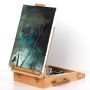 High quality adjustable wood desktop easel with storage drawer for kids
