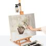 Sample free wholesale custom professional artist beech wood art easel for kids