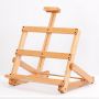 Customized high quality beech wood painting desktop mini easel for kids