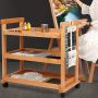 Removable three-layer easel tool for painting material storage