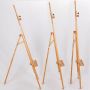 Factory custom standing tripod artist easel Natural beech wood easel painting easel