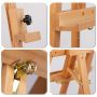 Factory custom standing tripod artist easel Natural beech wood easel painting easel