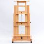 High Quality Single Rocker Wooden Art Easel painting easel with wheel