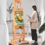 Factory sales beech wooden standing easels High quality multi-functional art easel
