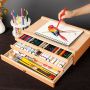 High quality high quality convenient wooden student painting easel box