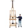 Custom high quality wooden easel height adjustable studio easel large easel