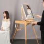 French Easel Artist Wooden Paint easel box Portable Folding Display Easel