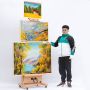 High quality double rocker wooden master Easel studio display easel