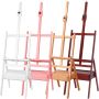 H frame easel stand wooden adjustable easel with art supply storage drawer