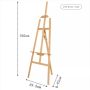 Hot Sale 150cm Multiple Colour Tripod Wood Painting Display Floor Easel Artist A-Frame Adjust Wooden Studio Easel
