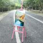 High quality wooden portable tripod display easel 150cm- white