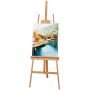 Supplier custom triangle standing easel beech wood display easel