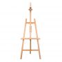 1.5m German Beech Lifting Easel Wooden Telescopic Advertising Display Solid Wood Sketch Easel KT Board Poster Stand