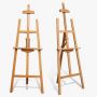 1.5m German Beech Lifting Easel Wooden Telescopic Advertising Display Solid Wood Sketch Easel KT Board Poster Stand